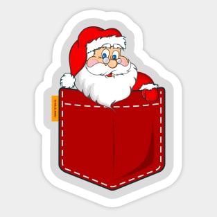 Pocket Santa Claus Sticker